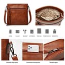 Pahajim Bolsos de Mujer Bandolera Mujer Bolso Hobo PU Piel Bolso Grande Tote de Hombro Conjunto de Bolso y Cartera 3pcs para Shopper,Trabajo(Marron) - 5