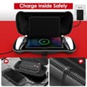 iVoler [Carica all'interno Custodia per PlayStation Portal con 2 Pellicole in Vetro Temperato, Borsa Sottile con Foro di Ricarica, Case Rigido da Viaggio per Remote Player - Nero - 3