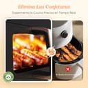 Cosori Grande Freidora de Aire-True Metal-8,5 Litro Doble Cesta Air Fryer-Alta Potencia y 55 % Eficiencia Energética-Temperadura Dual（35-230℃）-10 Modos-Panel Táctil Multifunción-Máx 10 Personas - 5