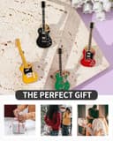 Zeayebsr 4 Stück süße Gitarre Brosche Set E-Gitarre Abzeichen für Musikinstrumente Hemden Mantel Pullover Rucksäcke, Brosche, Emaille Brosche, Emaille Pins - 6