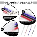 Bolígrafos de Marcado de Tela Borrables, Bolígrafos Borrables por Calor, Rotuladores de 4 Colores para Marcar Tejidos con 20 Recambios, para Cuero, Ropa, Costura, Confección - 4