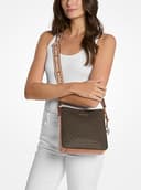 Michael Kors Jet Set Travel Kleine Signatur-Logo Umhängetasche Braun - 2