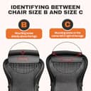 FOAMON Asiento de Repuesto para Herman Miller Classic Aeron tamaño B Mediano (Malla Negra) - 5