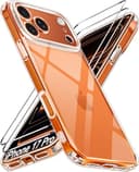 ivoler Anti-Amarillo Clara Funda para iPhone 17 Pro con 2 Piezas Cristal Templado, [Protección Militar] Carcasa Protectora Antigolpes Transparente Anti-Choques Bumper Case - 1