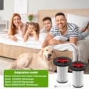 2 Stück Ersatzfilter kompatibel mit Bosch Unlimited Gen2 Serie 8 Staubsauger Set, kompatibel mit Bosch 12036642,12023349 HEPA Filter mit Reinigungsbürste Filter, für Staubsauger Ersatzteile - 7