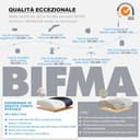 MELOKEA XXL Sedia da Ufficio Ergonomica per Persone Robuste, 200kg Portata con Ruote in Gomma, Schienale Alto, Extra Larga con Seduta Ultra-Spessa 14cm Big & Tall, Sedia da Gioco - 7