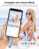 BLANBOK+ Apple MFi-zertifizierter USB Stick für Handy,3-in-1-Flash-Laufwerk für iPhone, iPad, Android & PC, Highspeed USB 3.0 Speicher,Fotos&Daten‑Backup Speicherstick (Blau, 256, GB) - 5