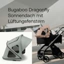 Bugaboo Dragonfly Sonnendach mit Lüftungsfenstern, ausziehbar für zusätzlichen und optimalen Sonnenschutz, wasserabweisend, Pine Green - 2
