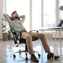 CASARIA® 2x Ergonomic Mesh Office Chairs | High Back | Breathable | Padded | Rocker Seat | Adjustable Height | 110KG Weight Capacity | Home Work Swivel | Sleek Black Design - 9