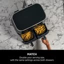Ninja Foodi Dual Zone Digital Air Fryer, 2 Drawers, 7.6L, 6-in-1, Uses No Oil, Air Fry, Max Crisp, Roast, Bake, Reheat, Dehydrate, Cooks 4-6 Portions, Non-Stick, Dishwasher Safe Baskets, Black AF300UK - 9