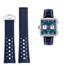 London Craftwork Echtlederarmband für Tag Heuer Carrera Monaco Formel 1 Uhr, 22 mm, Schwarz / Blau, Einheitsgröße, Leder, Kein Edelstein - 1