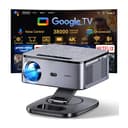 Proyector 【Google TV/1500 ANSI/Gira 360°】 XIWBSY Proyector 4K Soporte Auto Focus/Keystone, WiFi 6 Bluetooth, 38000 Lúmenes, Control por Voz Projector Netflix Oficial, Portatil Proyectores Video - 1