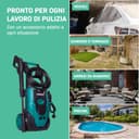 VONROC Idropulitrice ad alta pressione 1800W - 140 bar - 420 l/h - Include Tubo da 8 m, serbatoio detergente integrato, lava patio, ugelli e accessori - 4