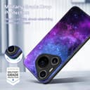 DOMAVER Case for Huawei P70 Pro, Huawei P70 Pro+ Case Slim Fit Glow in The Dark Hybrid Hard PC Shockproof Drop Protective Girls Women Men Phone Cover for Huawei P70 Pro/P70 Pro+, Blue Nebula - 2