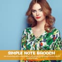 Supvox Musiknoten Anstecker aus Zinklegierung Emaille Beschichtet Schlichtes Design Brosche für Anzug Pullover und Taschen Geeignet für Business und Casual - 3