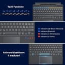 MoKo Tastiera Bluetooth Italiana con Touchpad per Microsoft Surface Pro 11/ Pro 10/ Pro 9/ Pro 8/ Pro X da 13", Layout QWERTY Tastiera Sottile di Type Cover con Portapenna (senza Ricarica), Grigio - 4