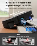 ECOVACS DEEBOT T90 PRO OMNI Robot aspirapolvere lavapavimenti, 30.000 Pa, ricarica PowerBoost, OZMO ROLLER 3.0 con TruEdge 3.0, erogazione automatica della soluzione detergente, AGENTE YIKO AI, nero - 8