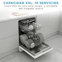 Midea Lavavajillas 60 cm+++ Blanco para 14 servicios - Lavaplatos libre instalación - Compacto con 10 Programas de Lavado integrable - Filtro Antibacterias y Programación Horaria Nuevo Modelo - 5