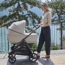 Inglesina Aptica Quattro Travel System with Carrycot, Car Seat, Baby Stroller, and Baby Pram - Lightweight, Foldable, Comfortable with Adjustable Backrest, 5 Ventilation Windows (Resort Blue) - 3