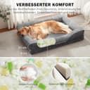 FURTIME Orthopädisches Hundebett Grosse Hunde, Memory Foam Hundekorb XL, Abnehmbar und Waschbar, rutschfeste Hundekörbchen, Hohem Rand Hundesofa, 107 x 81 x 19cm - 3