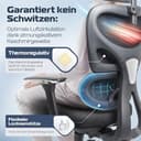CLOUVOU ProSeat Bürostuhl Ergonomisch [TESTSIEGER] Schreibtischstuhl 100% individuell einstellbar | Büro Stuhl & Gaming Stuhl | Computerstuhl Home Office Chair Ergonomic | Drehstuhl 150 kg - 5