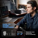 FDUCE SL40X Microfono dinamico XLR per registrazione vocale, podcasting, giochi, streaming, microfono cardioide interamente in metallo, tecnologia di isolamento vocale, nero - 5