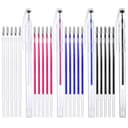 Bewudy Rotuladores de Tela Borrables por Calor, 4 Colores, Bolígrafos Con 20 Recambios para Costura, Telas y Sastres - 1