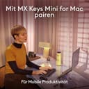 Logitech MX Anywhere 3S for Mac, kompakte kabellose Bluetooth-Maus, 8K-DPI-Abtastung auf jeder Fläche, leise Klicks, USB C, kabellose Maus für MacBook Pro, MacBook Air, iMac, iPad - Hellgrau - 13