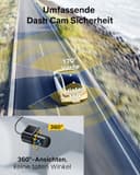 GKU Dashcam Auto Vorne Hinten, 4K/2,5K mit Touchscreen 3,18 Zoll, GPS 5G Wi-Fi Dash Cam, Dual Auto Kamera,64GB SD Karte,Parküberwachung,WDR,170° Weitwinkel,G-Sensor,Loop-Aufnahme,Max 256GB - 4