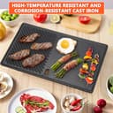 GFTIME 7637 44,5 CM Piastra Piastra per Weber Spirit E210 E220 S210 S220 (con Manopole del Bruciatore Anteriore), Parti di Ricambio Piastra Piastra in Ghisa per Griglie a Gas Weber Spirit Serie 200 - 3