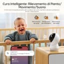 Boifun Baby Monitor con Telecamera 5.5” 4MP Visione Notturna HD, App 2.4G/5G & Monitor Senza WiFi, AI Sicurezza (Viso Coperto e Pancia in Giù), Rilevamento Pianto, Audio Bidirezionale,Batteria 4000mAh - 4