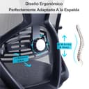 Ticova Silla de Oficina Ergonómica - Silla Escritorio Respaldo Alto con Soporte Lumbar Ajustable, Reposacabezas y Reposabrazos 3D - 130°Silla de Computadora Silla de Malla Mecedora - 5
