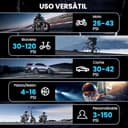 Inflador Ruedas Coche - Compresor Aire Portatil 150PSI con Linterna y Batería Recargable - para Coches, Motos, Bicicletas | Manómetro Digital | SOS Emergencia y Carga USB para Viajes Familiares - 6