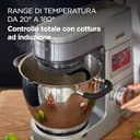 Kenwood Cooking Chef XL KCL95.424SI, Impastatrice Planetaria con Frusta K, Frullatore, Robot da Cucina, Gancio per Impasti, Display LCD, Bilancia Integrata, Ciotola Acciaio Inox 6,7L, 1500W, Argento - 2