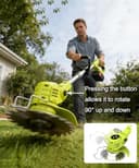 Wrneaoch Wacker eléctrico inalámbrico de 21 V, batería de 650 W 6000 RPM sin cuerda con 2 baterías de 2.0 Ah, potente recortadora de cuerdas inalámbrica para el cuidado del jardín y el césped - 7