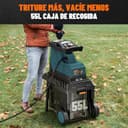 DOVAMAN GT10 Trituradora de Ramas, Motor 2800W sin Escobillas, Rodillo de 8 Dientes, Hasta 45mm, Caja 55L, Silenciosa, Ideal para Jardines - con Protección de Sobrecarga - 5