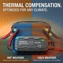 NOCO GENIUS10: 10A 6V/12V Smart Battery Charger – Automatic Maintainer, Trickle Charger & Desulfator with Overcharge Protection & Temperature Compensation – For Lead-Acid & Lithium Batteries - 4