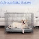 KSIIA Cama para Perros Grandes Ortopédica, Colchón Perro Lavable, Colchoneta Perro Impermeable, Dog Bed con Funda Extraíble, Gris, 104x68x8cm - 9