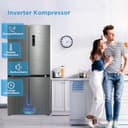 Midea MDRF632FIE46 Multi Door Kühlschrank mit PlasmaPure | NoFrost, 474L (305L+169L), Smart*Cooling|Inverter-Technologie| AllAround Cooling|Vario-Box, 177.5cm hoch [Energieklasse E] - 2