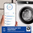 Samsung Lavatrice Slim AI Control WW90DG6G94LK/U3 Libera installazione, 9 Kg, Wifi, Ecodosatore, AI Energy Mode, Carica Frontale, Corpo: Bianco, Oblò e Pannello: Nero, 59,5l x 85h x 46,5p cm - 4