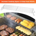 QuliMetal Griglia riscaldante in acciaio inox per Weber Spirit 300, parti per griglia Weber Spirit 2 serie 300 con manopole di controllo anteriori, griglia superiore 7641 per griglie Weber Genesis - 5