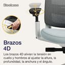 Steelcase Series 2, Silla de Oficina Ergonómica con Sujeción Lumbar y Brazos 4D Regulables, Respaldo de Malla Nube Tormenta, Fabricado en Europa - 5