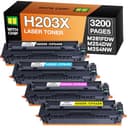 Supply Guy 203X Tóner Compatible con HP Color LaserJet Pro MFP M281fdw M254dw M281fdn M280nw M254nw reemplaza HP 203X 203A – (4X Cartuchos de tóner con Chip CF540X CF541X CF542X CF543X) - 1