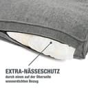 JAMAXX Premium Hundekissen Orthopädische Füllung, Waschbar Bezug aus Edlem Chinelle Stoff, Weiche Kompakte Füllung mit Visco Schaumstoff-Flocken Memory, PDB1003 (M) 90x70, Silver-Grey - 6