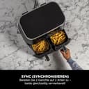 Ninja Foodi Dual Zone Digitale Heißluftfritteuse, 7,6L Airfryer, 2 Fächer, Antihaftbeschichtung, spülmaschinenfeste Körbe, 6-in-1, 4-6 Portionen, Schwarz AF300EU - 2