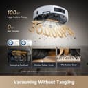 dreame Aqua10 Ultra Roller Complete Robot Vacuum Cleaner with Mop, 30,000Pa, Clears 8cm Obstacles, Roller Self-Cleaning, Carpet Protection, Auto-Empty,100% Detangling, Avoids 240+ Objects, White - 8