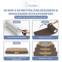 ELONEO orthopädisches Hundebett kleine Hunde - 76x51x17cm, Hundekorb mit Memory Foam, Hundematte wasserdicht und waschbar, Hundekissen, Hundematratze mit weicher Polsterung, braun - 7