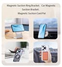 BRAND SET Ultra-Thin TPU Frame Huawei P70 Pro Case, With Magnetic Ring for Wireless Charging & Car Mount, Matte Black - 2
