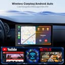 Haudio Autoradio 2 DIN Bluetooth con CarPlay wireless & Android Auto,con schermo 7 pollici Touchscreen Lettore, Mirror Link,FM Radio,Telecamera di backup,Bluetooth 5.0,AUX(RAM 2GB+ROM 32GB) - 2