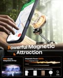 TOCOL Funda para iPhone 17 Pro, Protección Lente Cámara, Anillo Magnético Integrado, Compatible con Magsafe, Protección contra Caídas, Translúcida Mate Trasera, Titanio Negro - 5